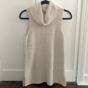 LOFT - Sleeveless Cowl Neck Sweater in Oatmeal